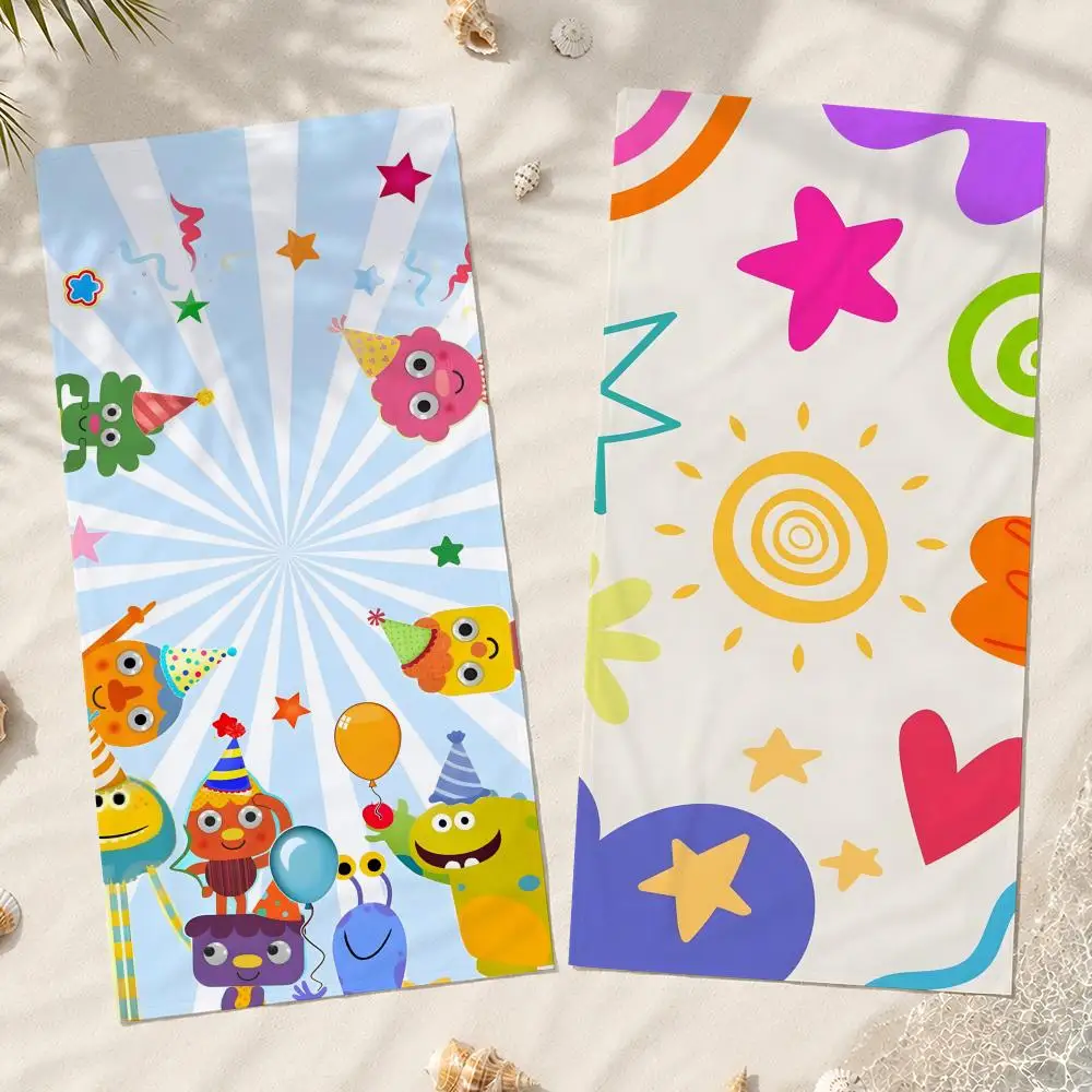 Kids N-Noodle P-Pals Niedliches Handtuch, schnell trocknendes Strandtuch, sandfreies Reisetuch, Pooltuch, leicht, saugfähig, kompakt