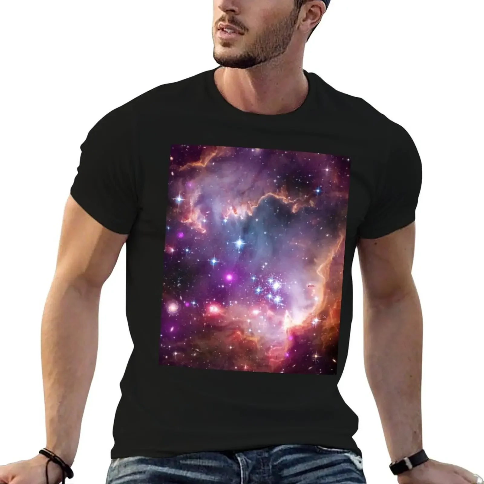 Small Magellanic Cloud - Space Scene T-Shirt summer top blue archive boys whites mens t shirts