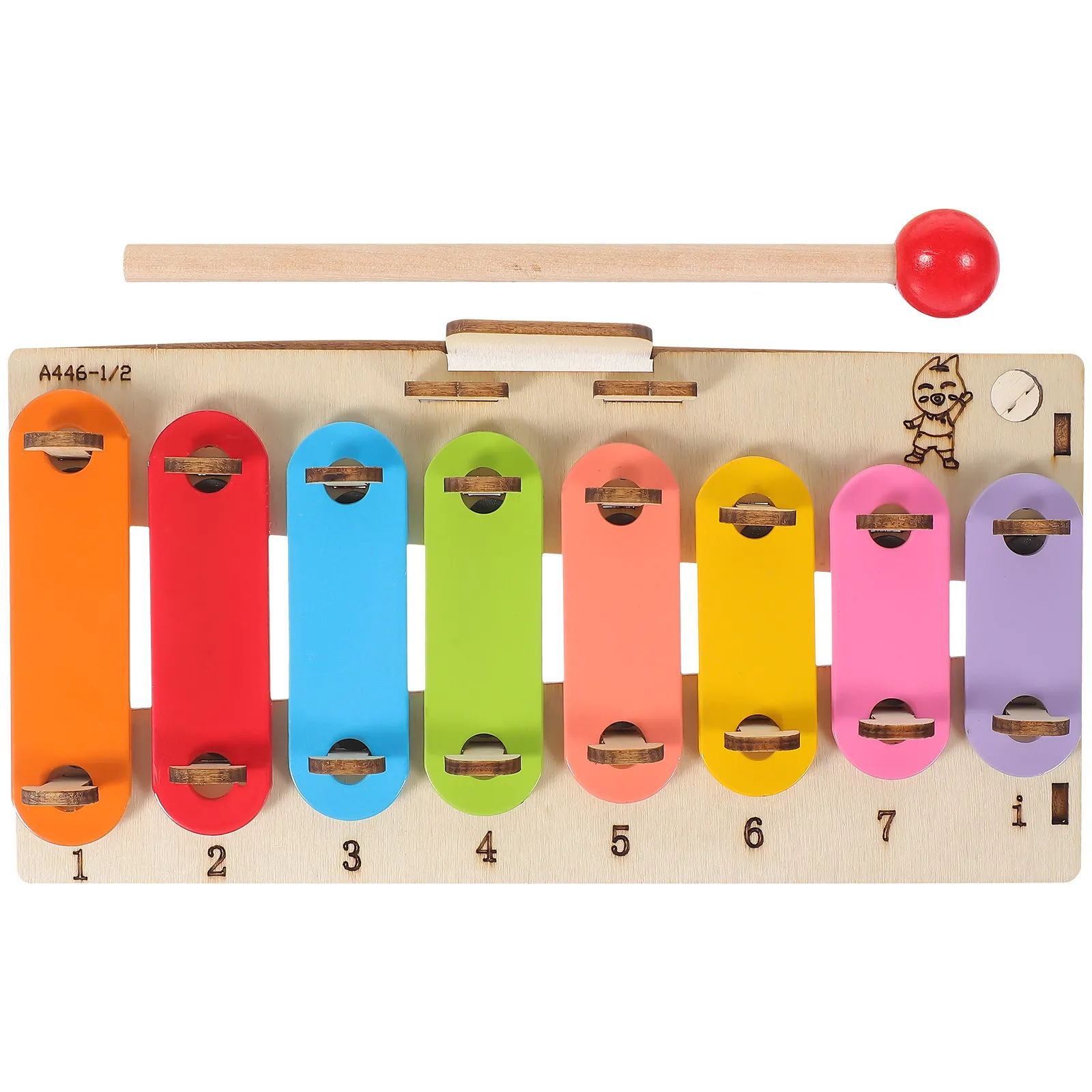 

1Set Wood DIY Assembly Eight-Note Xylophone Scientific Educational Craft Making Kit Interactive Learning Project for Children