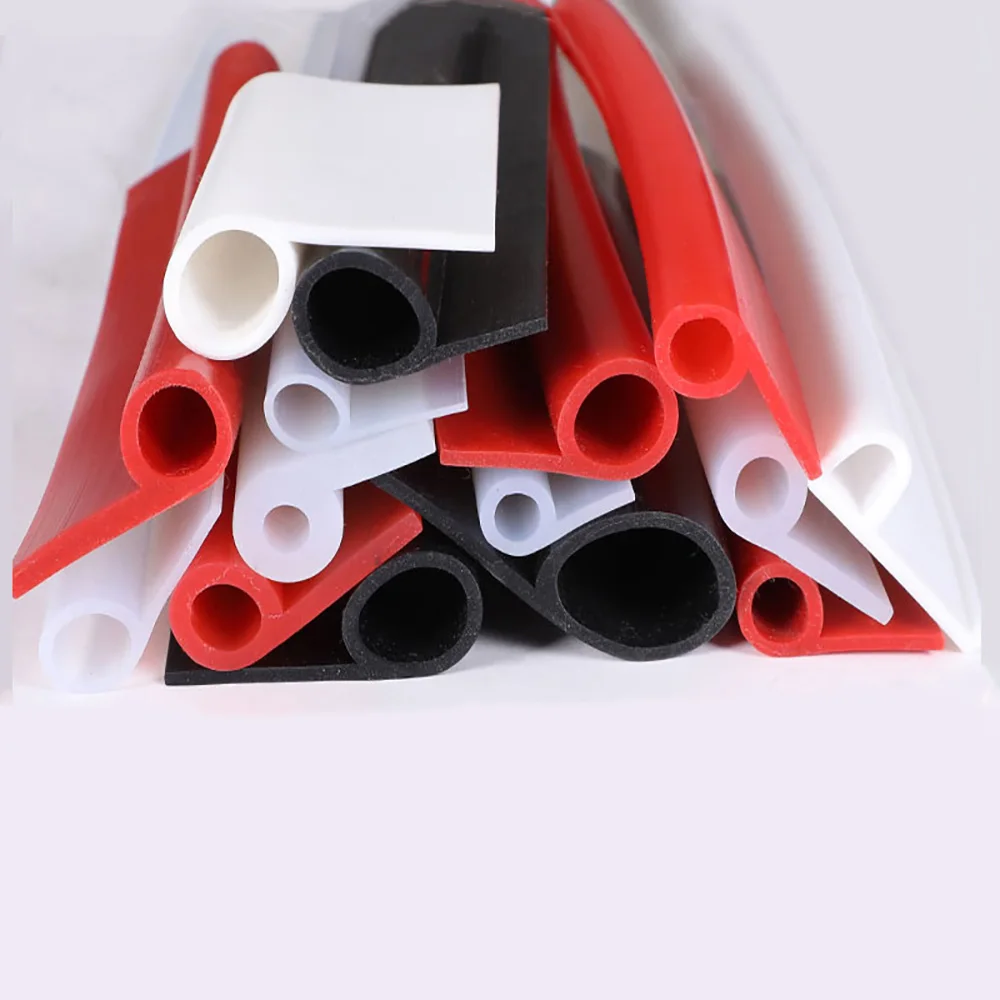 P Shape Sealing Strip High Temperature Oven Steam Door Window Car Universal Silicone Weatherstrip Foamed Rubber Bar Ovens Parts