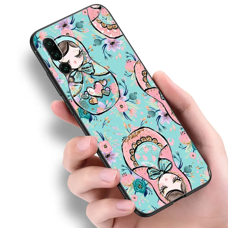 Russian Dolls Matryoshka Phone Case For Huawei P20 P30 P40 Lite P60 Art Pura 70 Ultra P50 Pro P50E P Smart 2018 2019 2020 2021