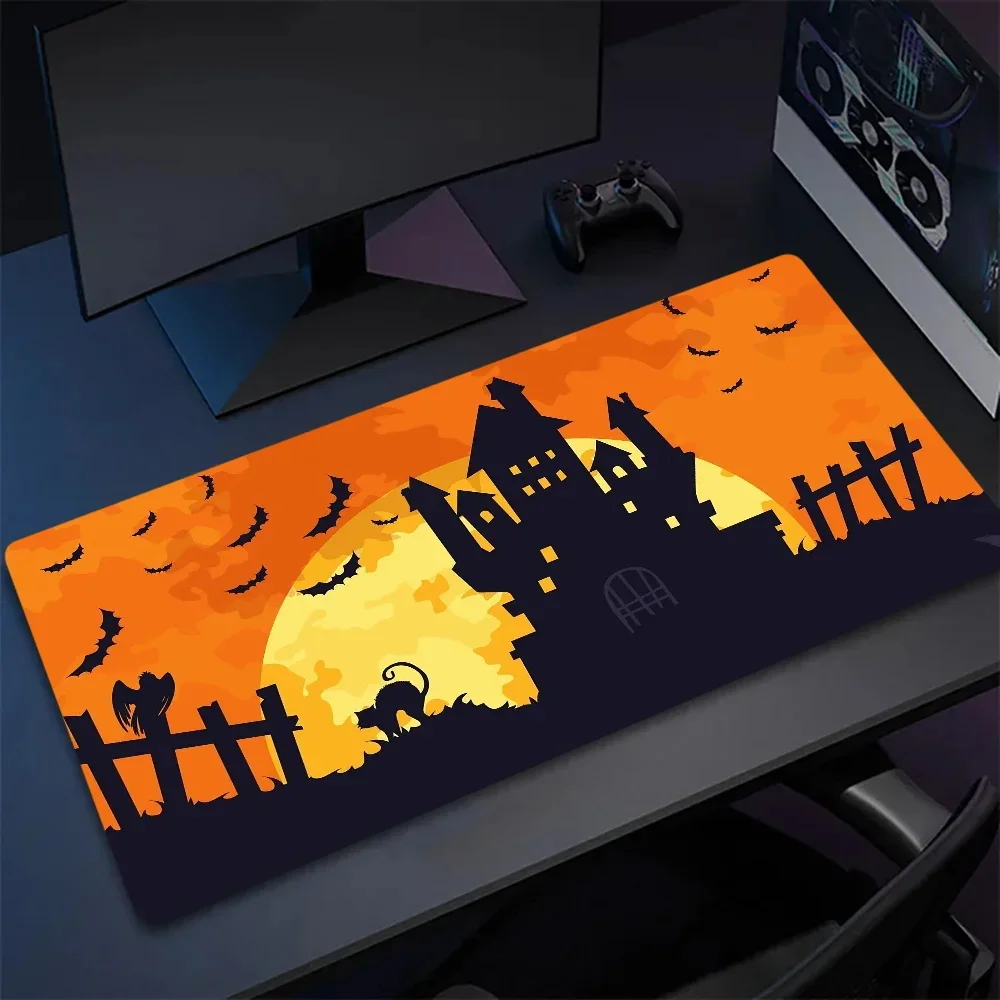 HD customization Halloween Pumpkin Cartoon Mouse Pads Large Gaming Non-Slip Rubber Desk Mat for Keyboard and Mouse Birthday Gift