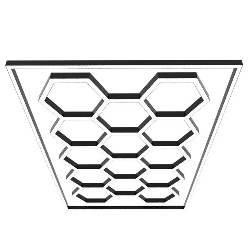 Professionele Auto Detailing Workshop Auto Detaillering Dimbaar RGB Zeshoekig Honingraatpatroon Garage Waterdicht