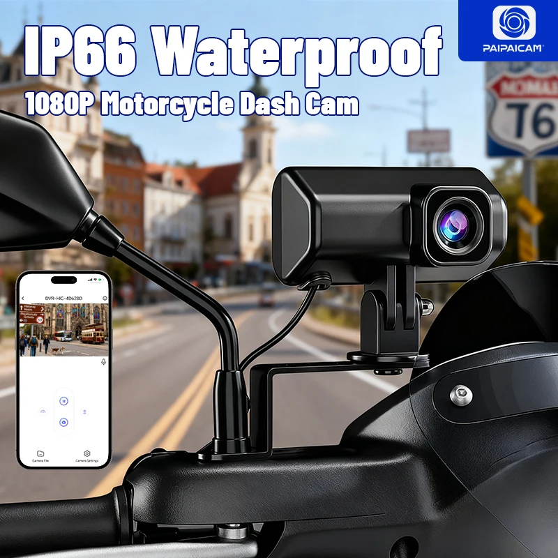 1080P HD Motorcycle DVR No. 9 Electric Bike Dash Cam Waterproof Moto Camera WiFi Front Driving Video Recorder Black Box Mountain