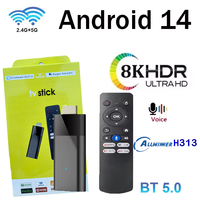 Q12 Android 14 TV Stick 8K Allwinner H313 HD 4K BT5.0 2.4G 5G WiFi  Smart Streaming Media Player Google Play Youtube Voice Remot