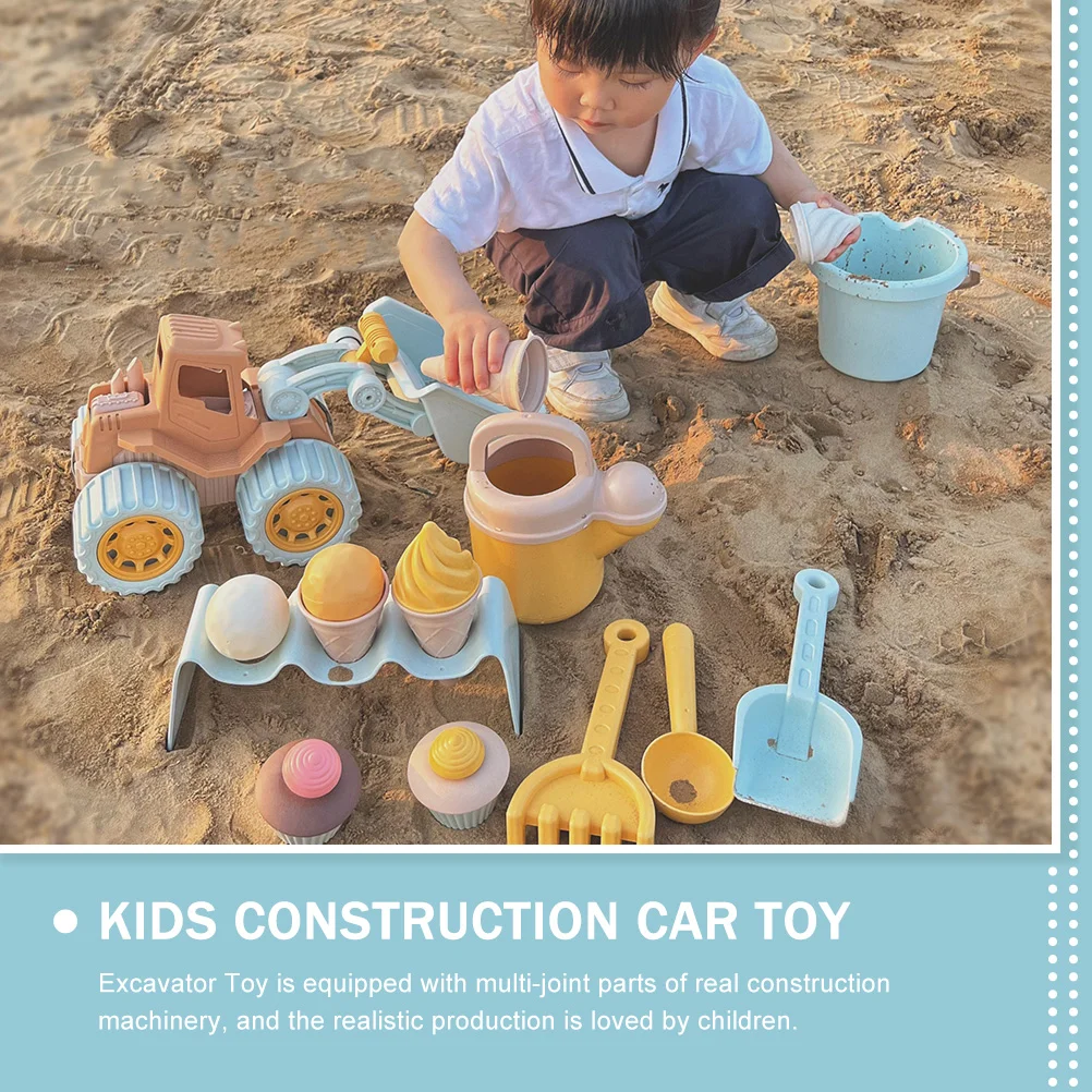 Bulldozer para niños, camión de playa para niños, modelo de juguete, coche de empuje hacia atrás, inercial para bebé