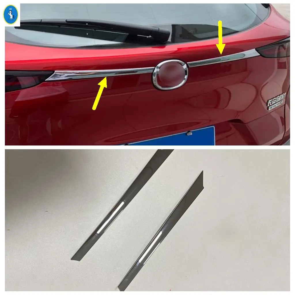 

For Mazda CX-30 2020 - 2025 Upper Rear Trunk Stripes Tailgate Door Panel Molding Garnish Bezel Cover Trim Exterior Accessories