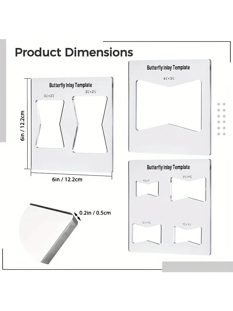 قالب ترصيع الفراشة لأعمال النجارة وجهاز التوجيه والقوالب الزخرفية ، 3 *