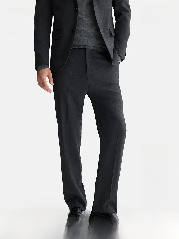 

Мужские брюки H&M стандартного кроя, летние, новый стиль, деловые, из полиэстера (65%), вискозы (33%) и спандекса (2%)