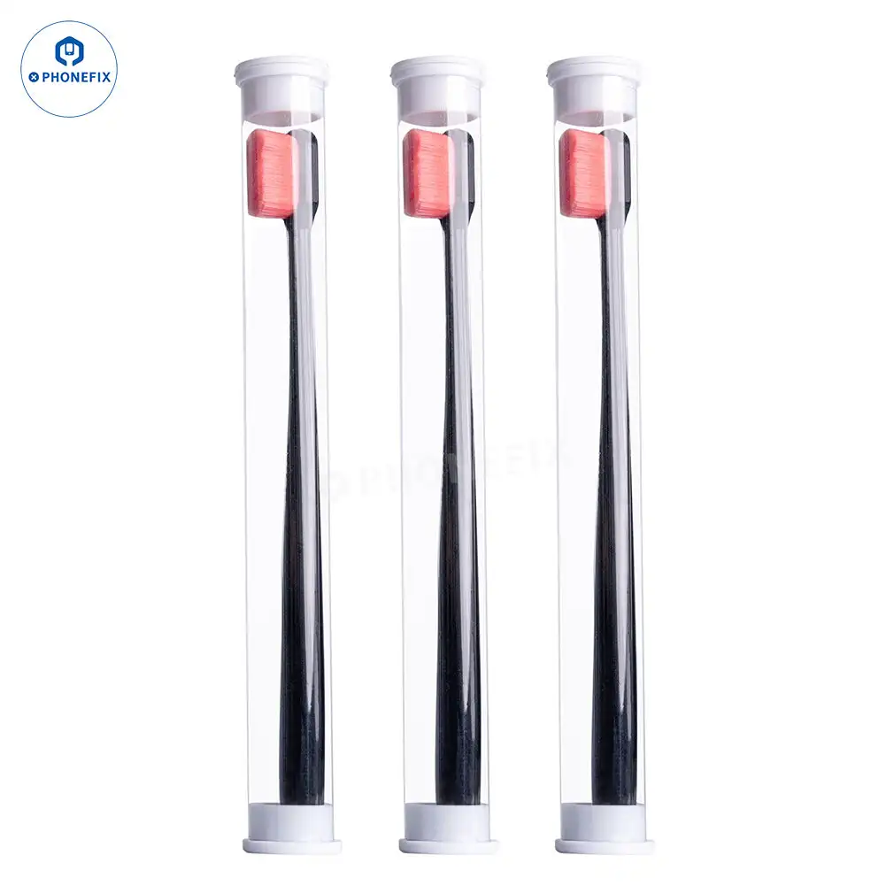 YCS Cleaning Brush High-density Doft PBT Fiber Bristles Motherboard Phone PCB CPU IC chips Glue Removal Polishing Repair Tools