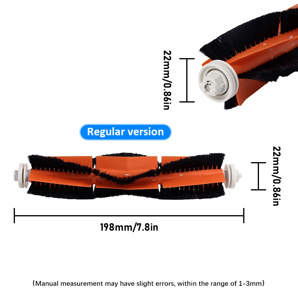 Side Roller Brush Filter Parts For Xiaomi Mi Robot 1/1S SDJQR01RR SDJQR02RR For Roborock E3 E4 S4 S4 Max S5 S6 Vacuum Cleaner image 4
