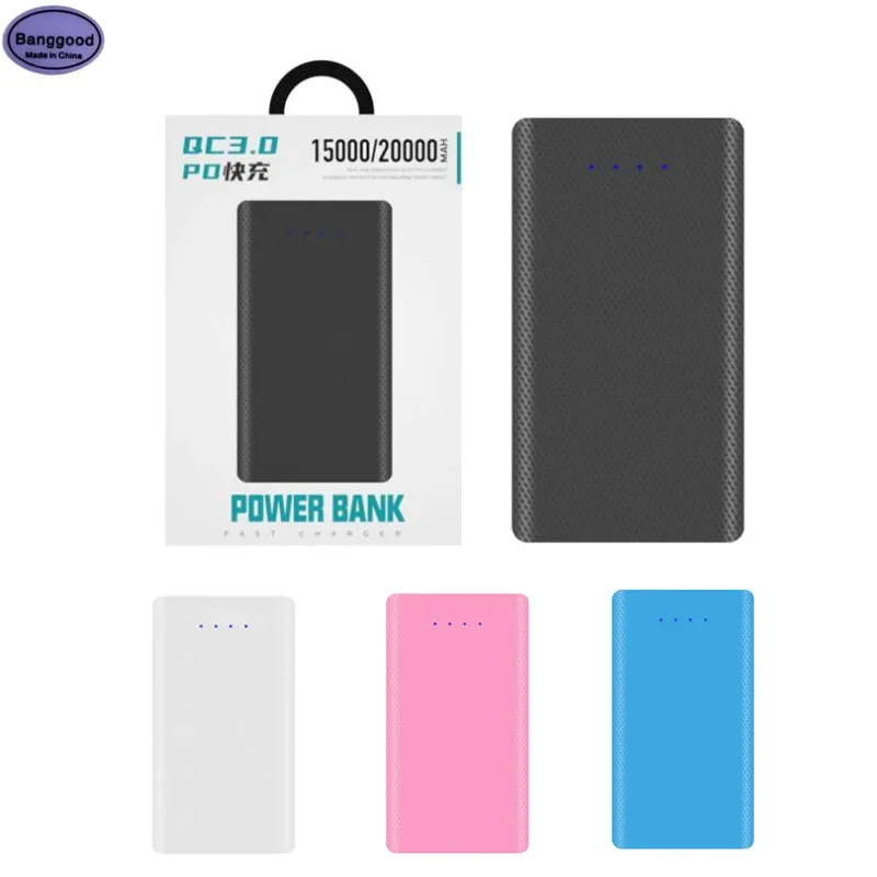DIY 6*18650 Power Bank Charger Case Dual USB Mobile Phone Charge 5V 2A PD Shell 18650 Battery Holder Charging Box with LED light