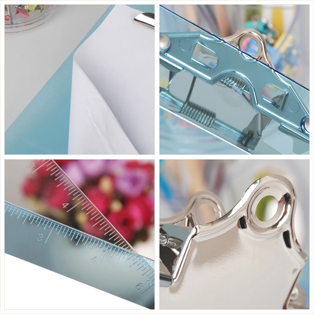 

Plastic Writing Board Clip Memo Holder Profile Clipboard Hangable Folder A4 Paper Hardboard