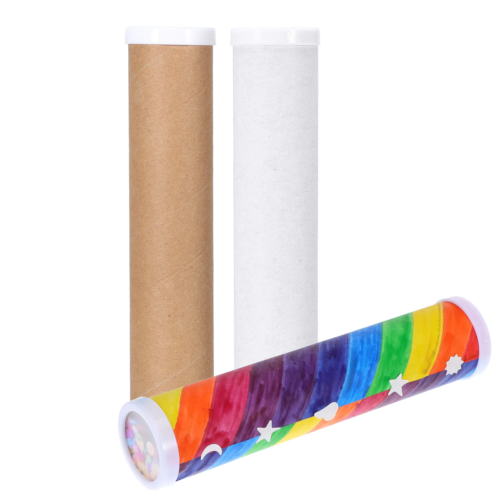 Reels Variety Kaleidoscope Kids Toys DIY Material Kits Vintage White Paper Materials Timer