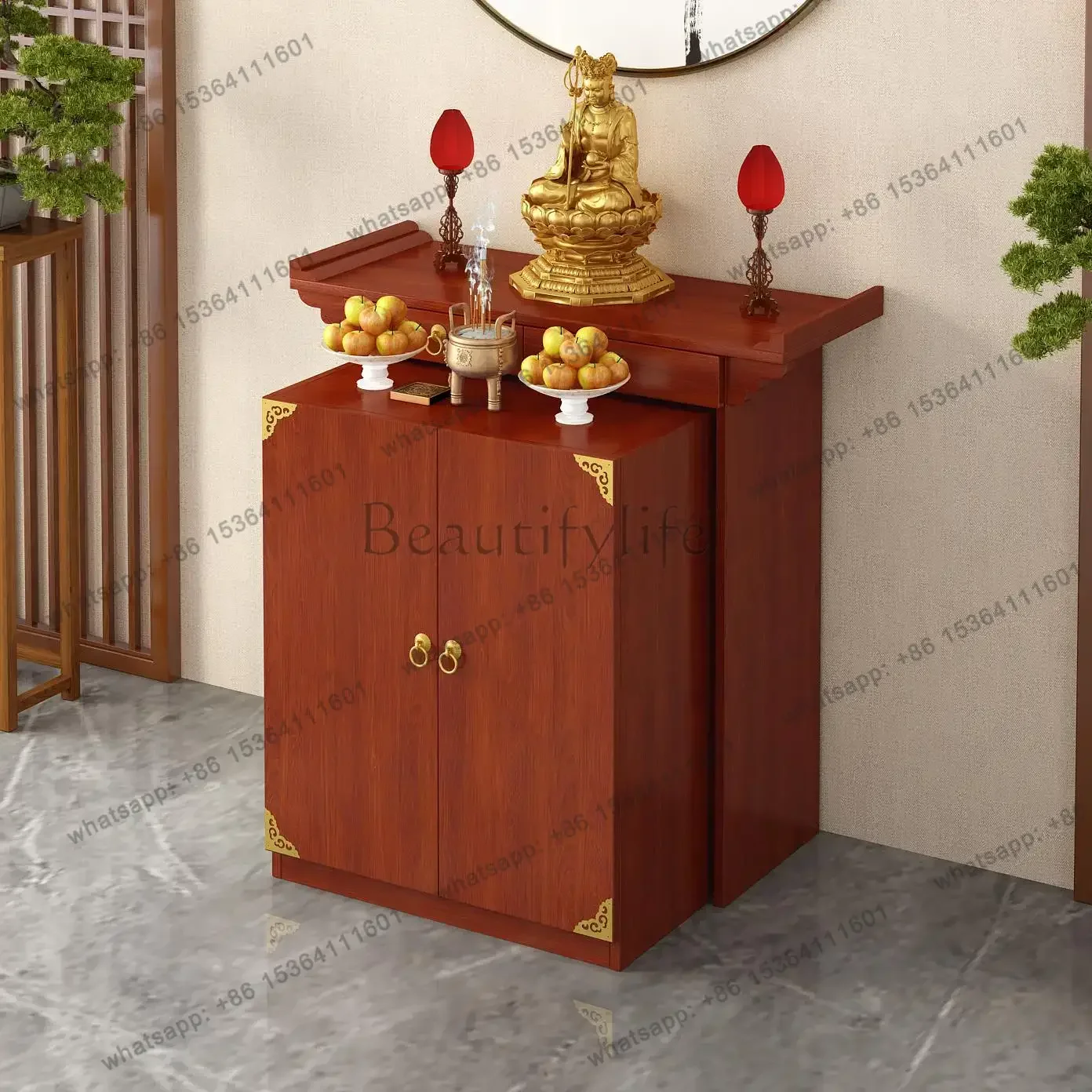 hall god position incense table Buddhist table home new Chinese tribute table simple Buddhist cabinet home decor