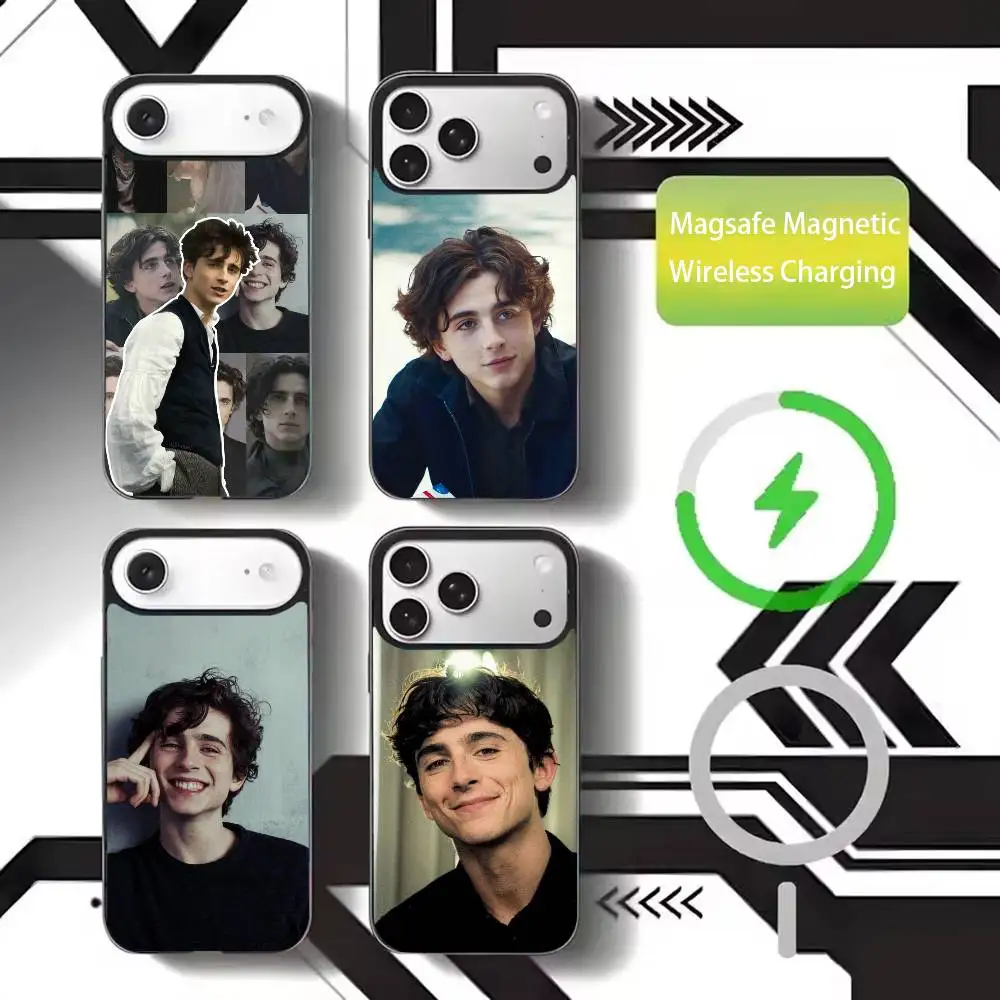 

Timothee Chalamet Phone Case For iPhone17,16,15,14,13,12,11 Plus,Pro Max Magnetic For Magsafe Wireless Charging