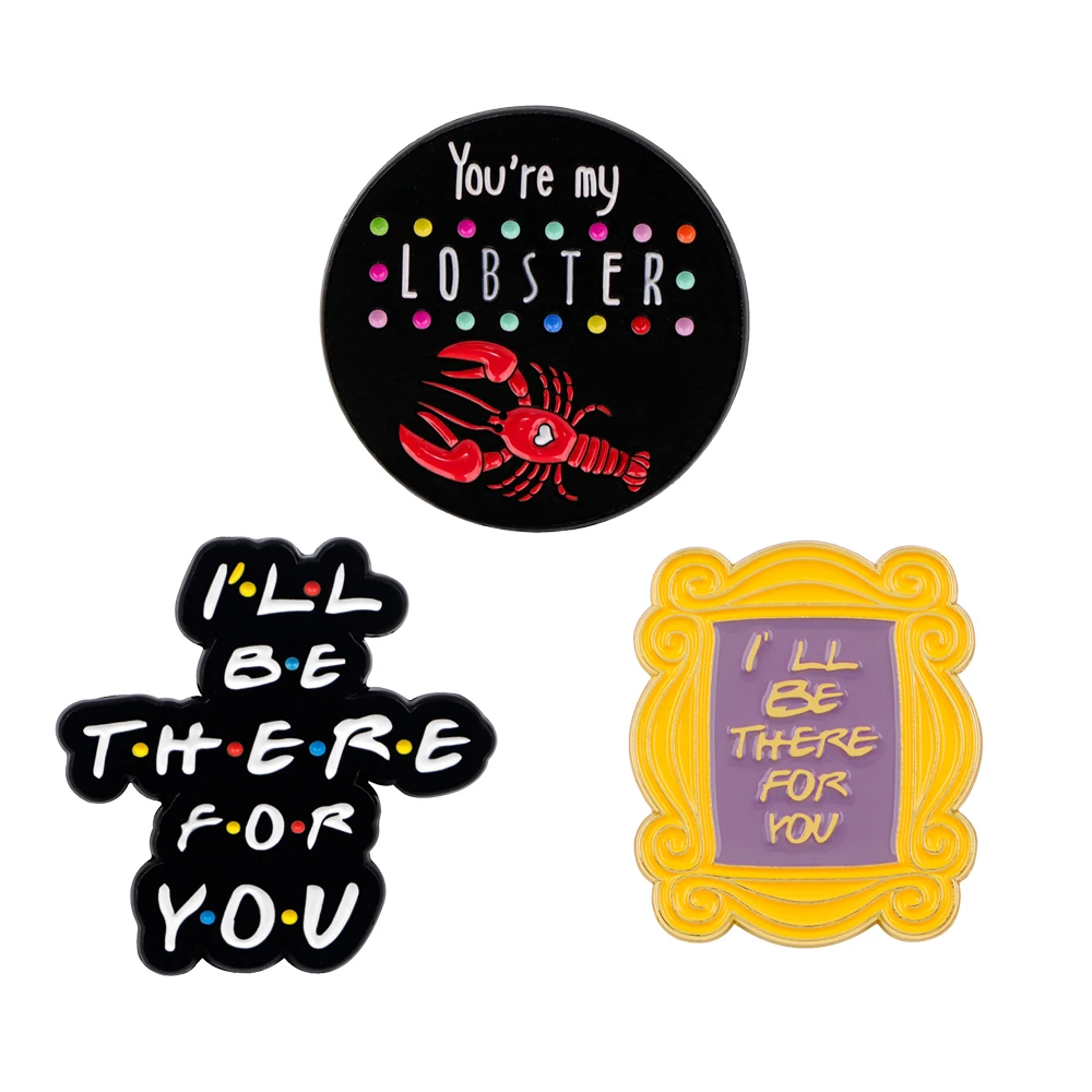 

Classic TV Show Friends Brooch for Clothes Men Women DIY Metal Badges Enamel Pins Lapel Pins for Backpacks Accessories