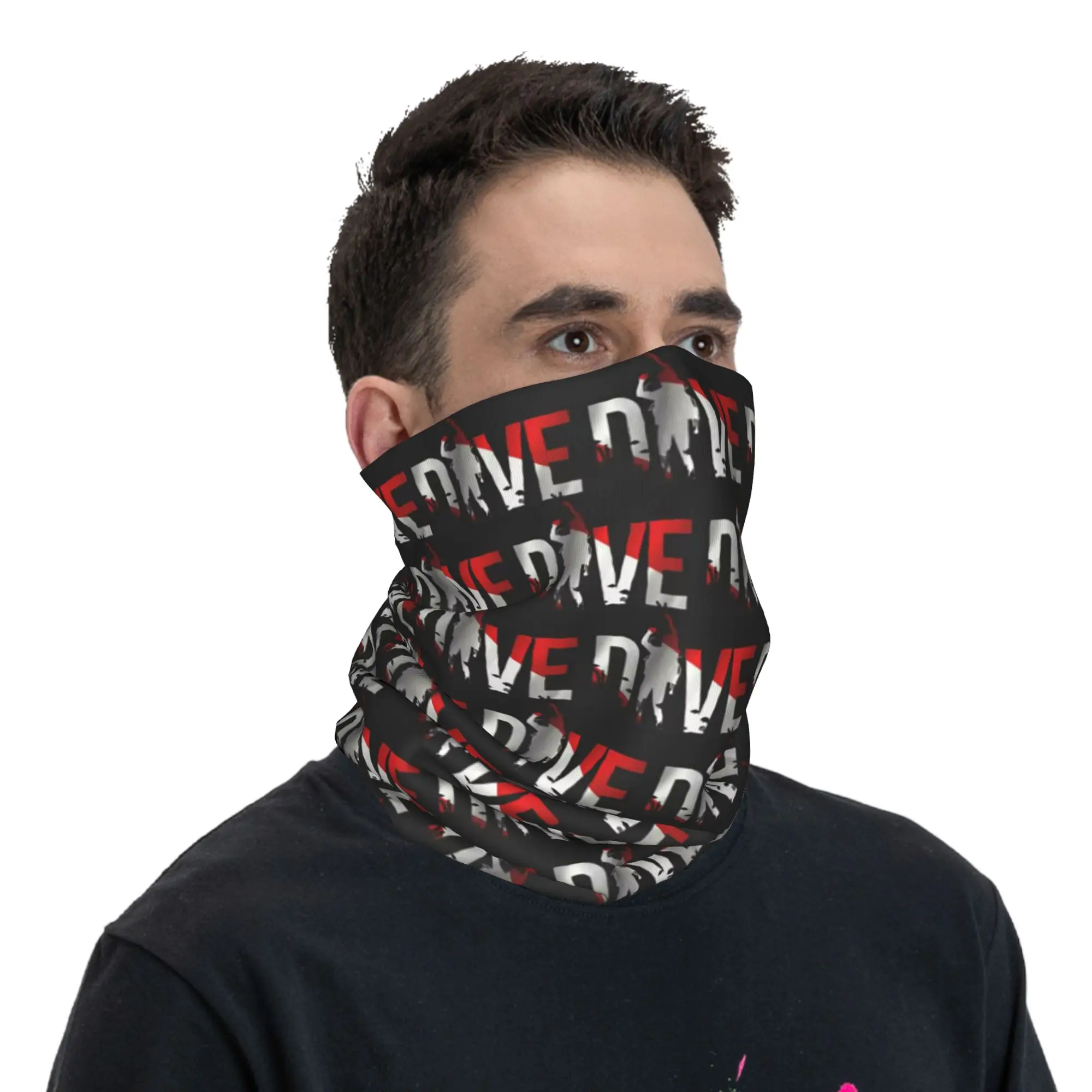 

Scuba Diving And Snorkelling Sports Ski DIVE Scuba Diver Gaiter Bandana Neck Cover Printed Wrap Scarf Headband Running Unisex