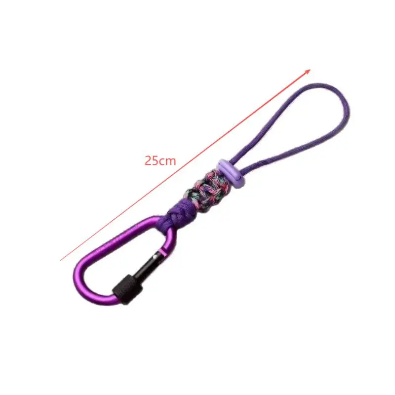 Adjustable Water Bottle Holder Lanyard Keychain for Mountaineering Secure Buckle Strap for Outdoor Hiking Climbing