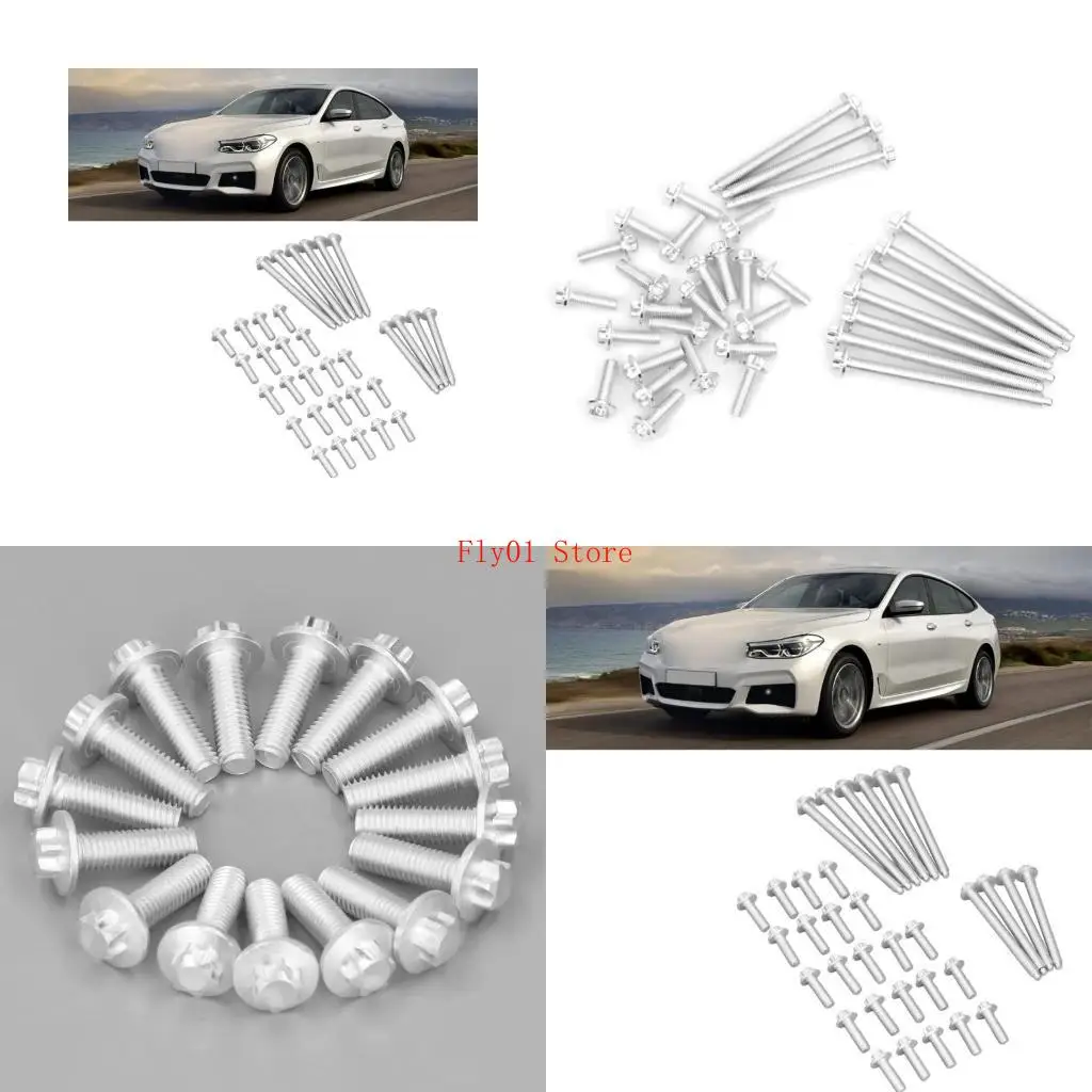 

33pcs Metal Car Bolt Automotive Accessories Spare Parts for E88 E90 E91 Car Engine Oil Pan Bolt Replace 11130392549