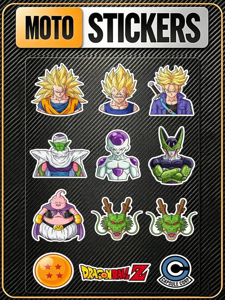 DRAGON BALL Long Lasting Waterproof Reflective Sticker Scratch Conceal Fit Motorcycle Car Helmet Fridge Water Cup Decals