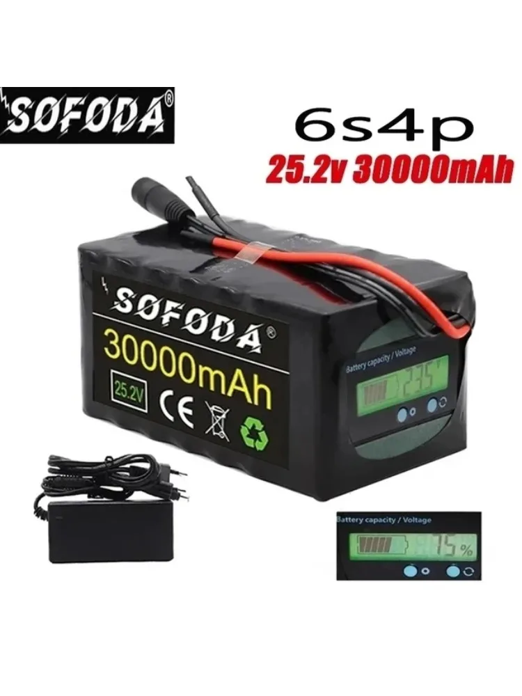 AliExpress ALalito NEW 18650 Powerful Battery pack 24V 6S4P 30Ah, Bicycle Battery with Capacity Indicator, BMS 25.2V