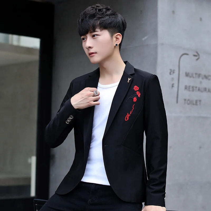 

Мужской повседневный костюм: модный пиджак для молодежи на весну-осень, стильная верхняя одежда в западном стиле