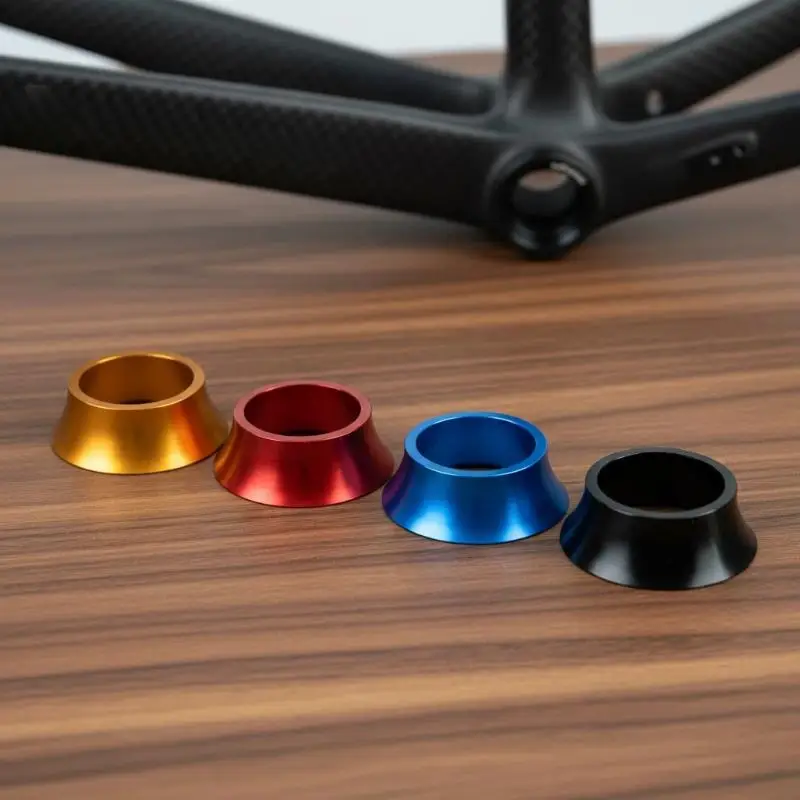 Fahrrad-Headsets Konische Unterlegscheiben CNC-gefräste Aluminiumlegierung Rostfreie Vorbau-Abstandshalter für Rennräder Fahrrad-Modifikation – Detail 3