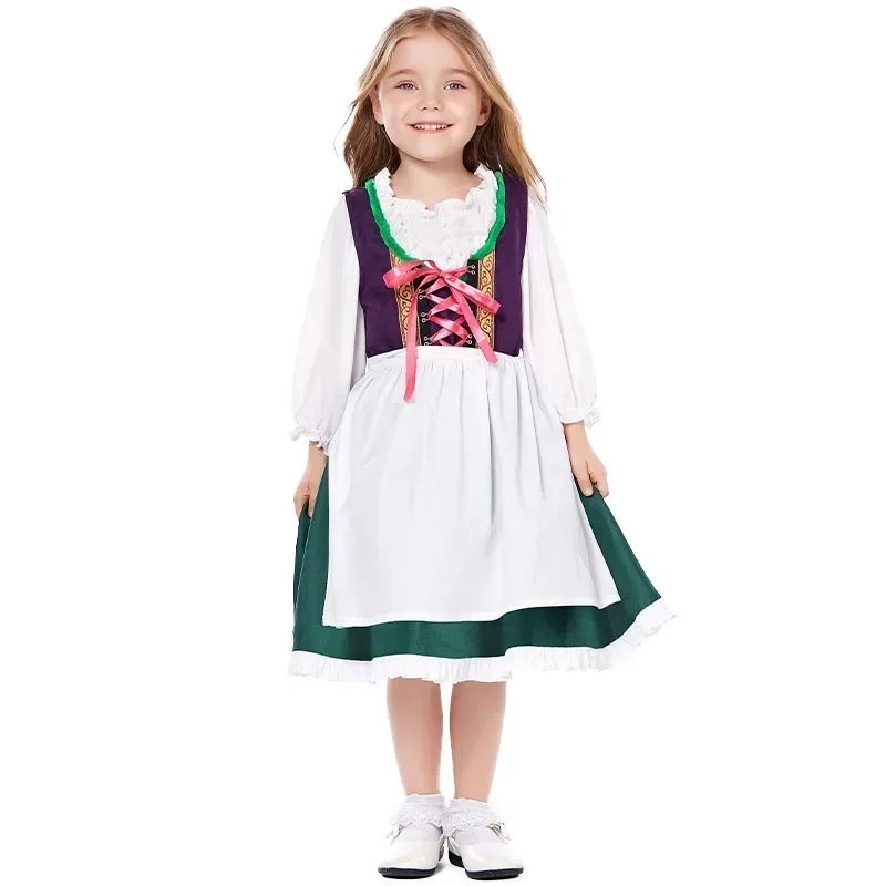 

Deluxe Girls Oktoberfest Dirndl German Bavaria Beer Party Girl Costume Halloween Beer Maid Outfit