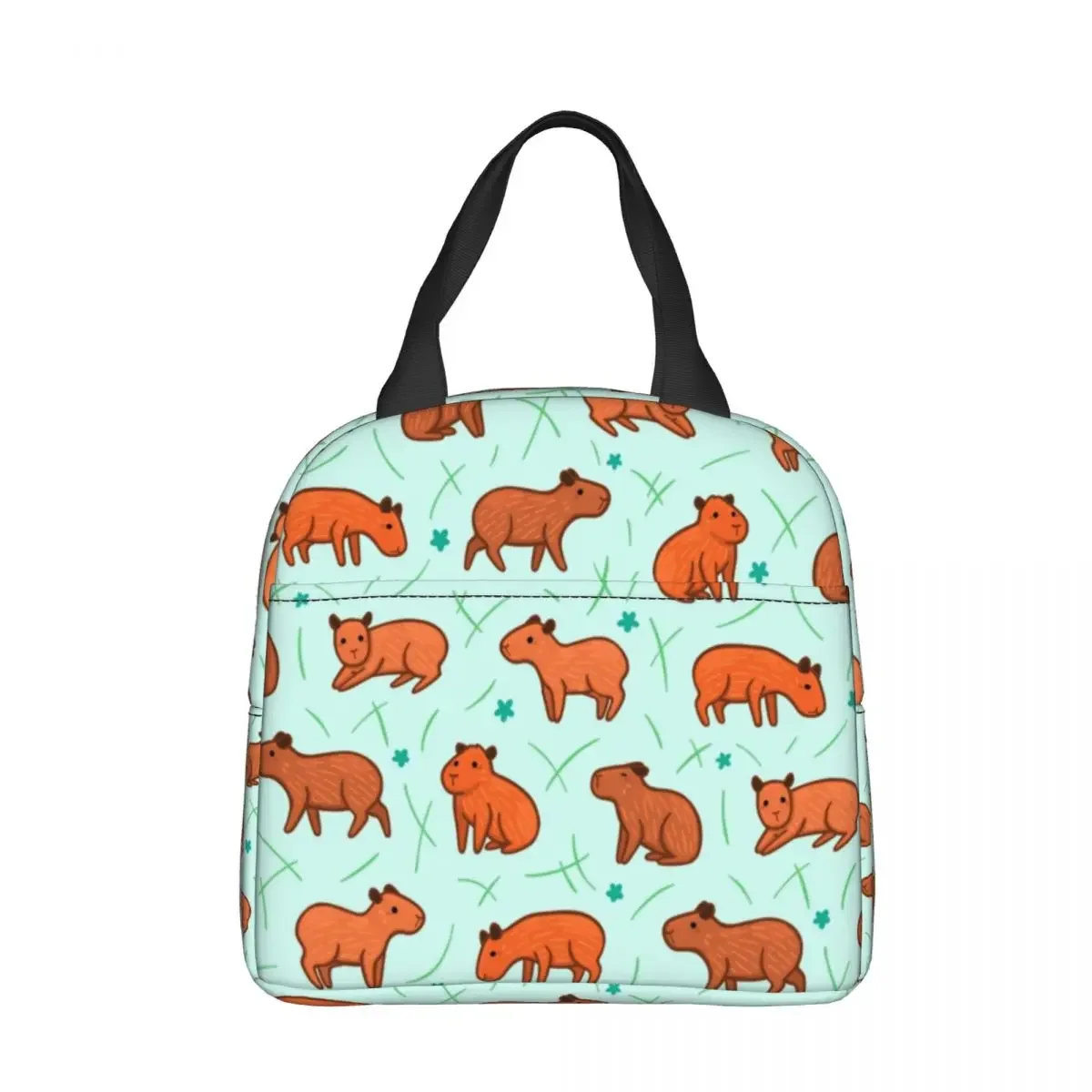 Capybara Cute Insulated Lunch Bag Cooler Bag Meal Container Animal High Capacity Tote Lunch Box Food Handbags Beach Travel