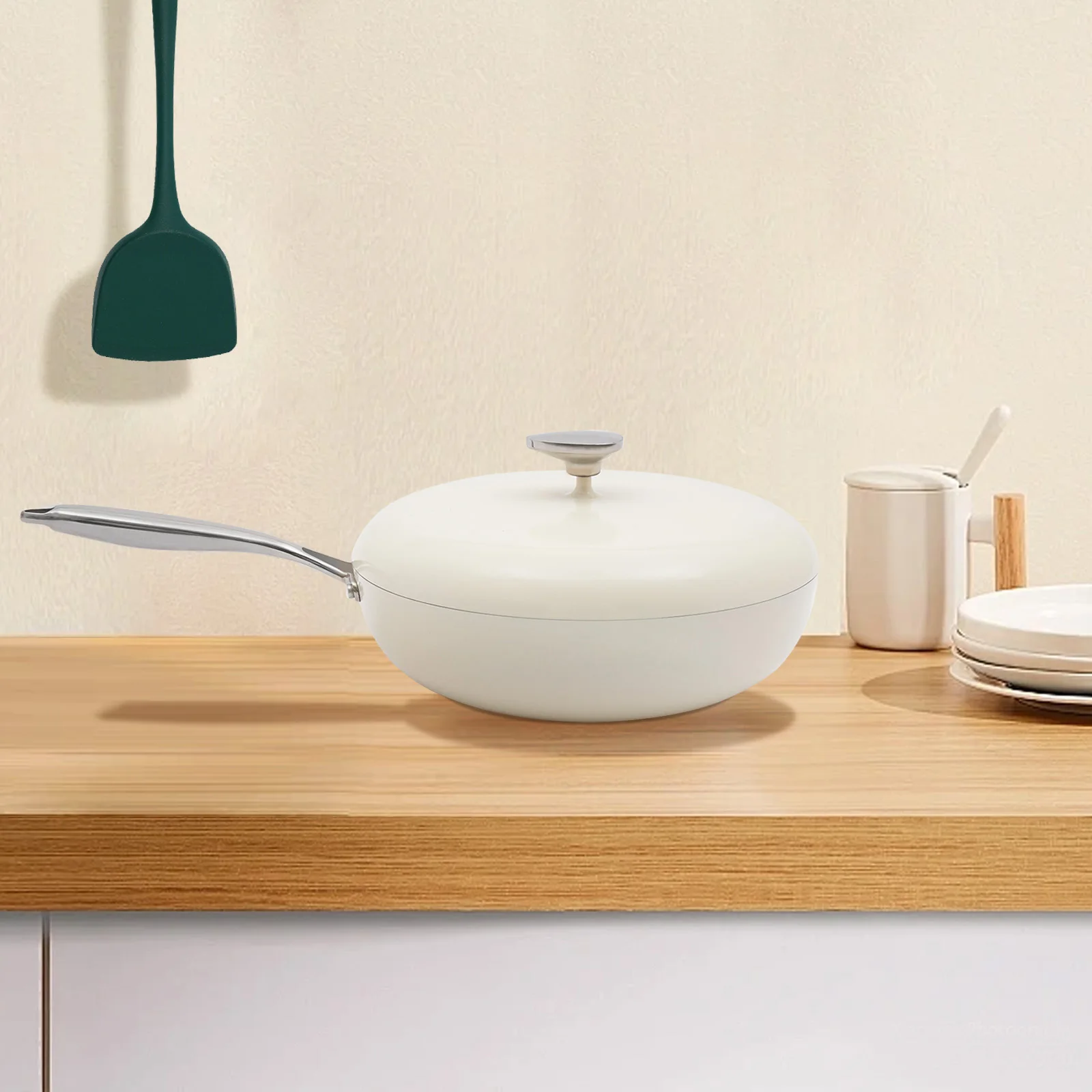 

30Cm Pebble Fried Pot Wheat Rice Stone Non-Stick Pot Fried Pot For Home Restaurant Cook, Home Kitchenware