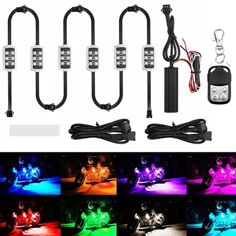 후방 테일 라이트 오토바이 모토 스마트 브레이크 라이트 LED 오토바이 라이트 6 RGB 36 LED