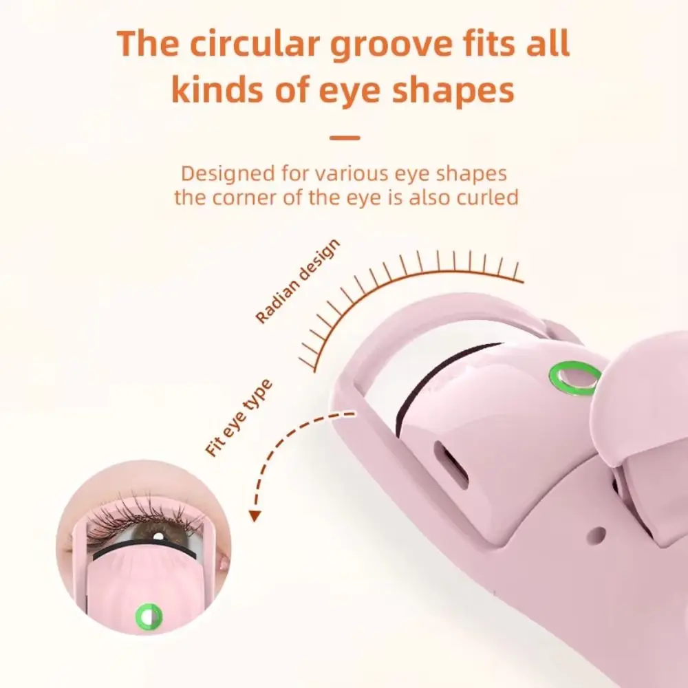 Type-C Fast Charging Electric Eyelash Curler 3 Temperature Settings Long Lasting Shaping Heated Lash Curling Tool