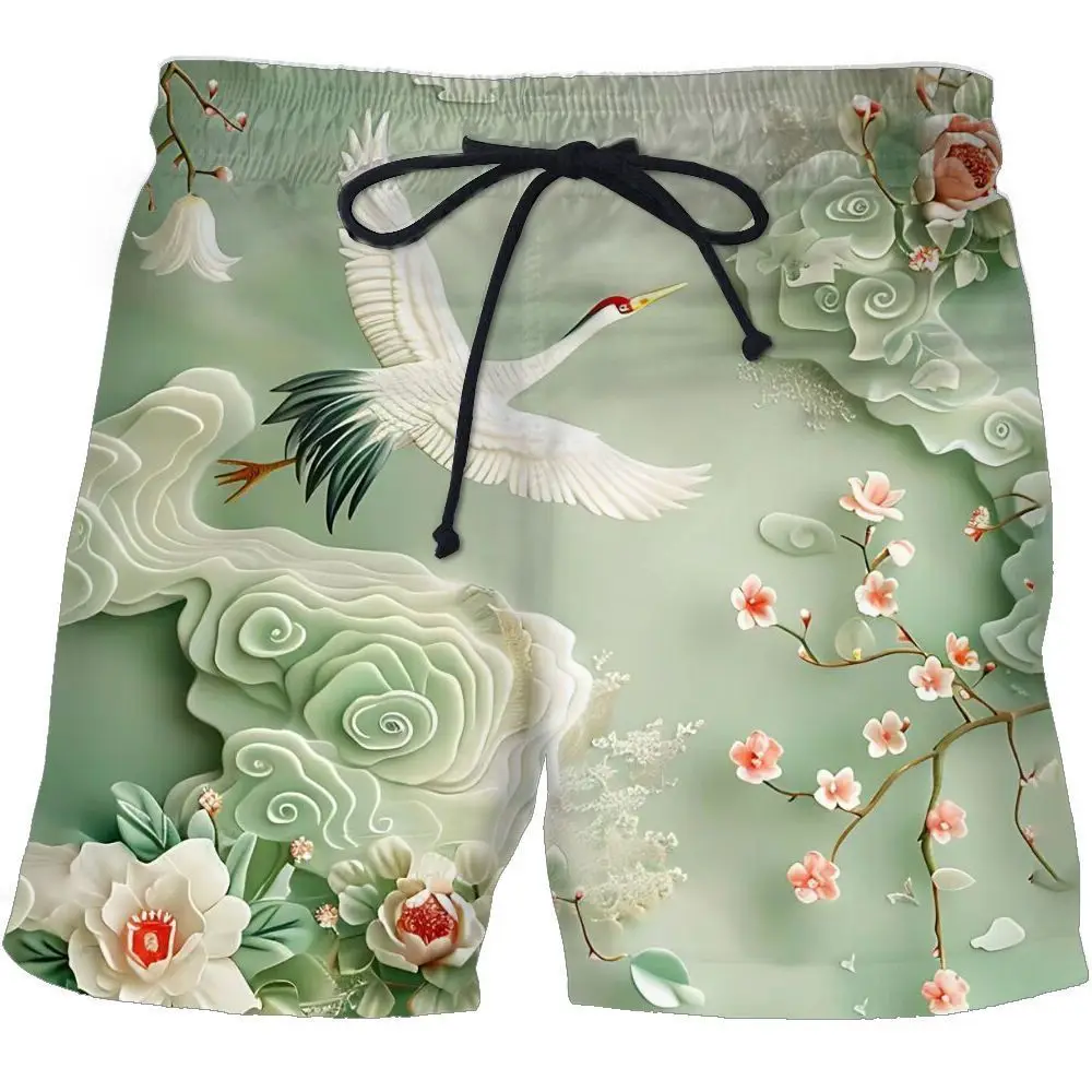 

Мужские летние шорты с 3D-принтом в мультяшном стиле, свободные повседневные спортивные пляжные брюки