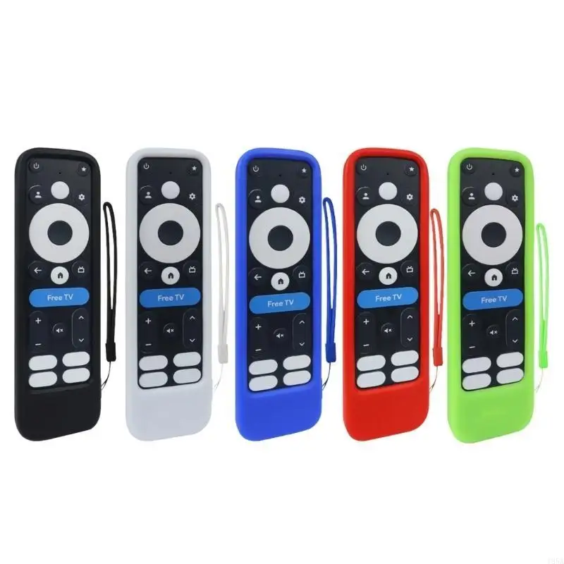 Protective Cover Skin Friendly Case for 2024 onn TV 4K Remote Control Case Skin Sleeve with Lanyard Shockproof