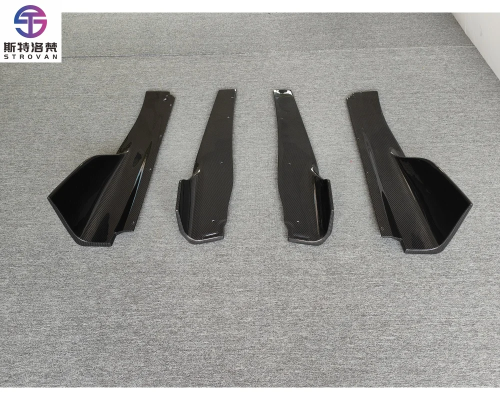STLF Suitable for McLarens 720S retrofit upgrade Ry style carbon fiber side skirt threshold spoiler body kit