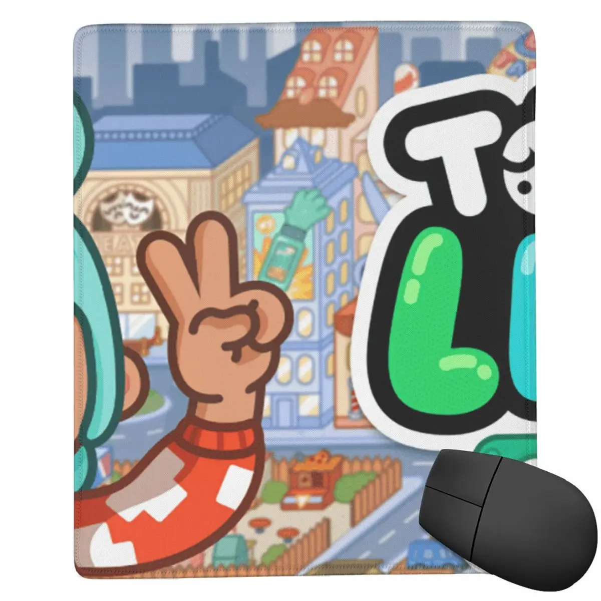

Toca Life Box Toca Boca Cute Game 7x9 in 22x18 cm Mouse Pad Computer Keyboard Mouse Mat Gaming PC Laptop Desk Mat