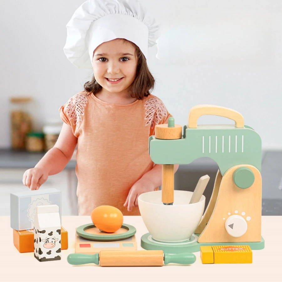 Théière de simulation de maison de jeu pour enfants, jouets de cuisine pour fille, gâteau en bois, cadeau d'anniversaire