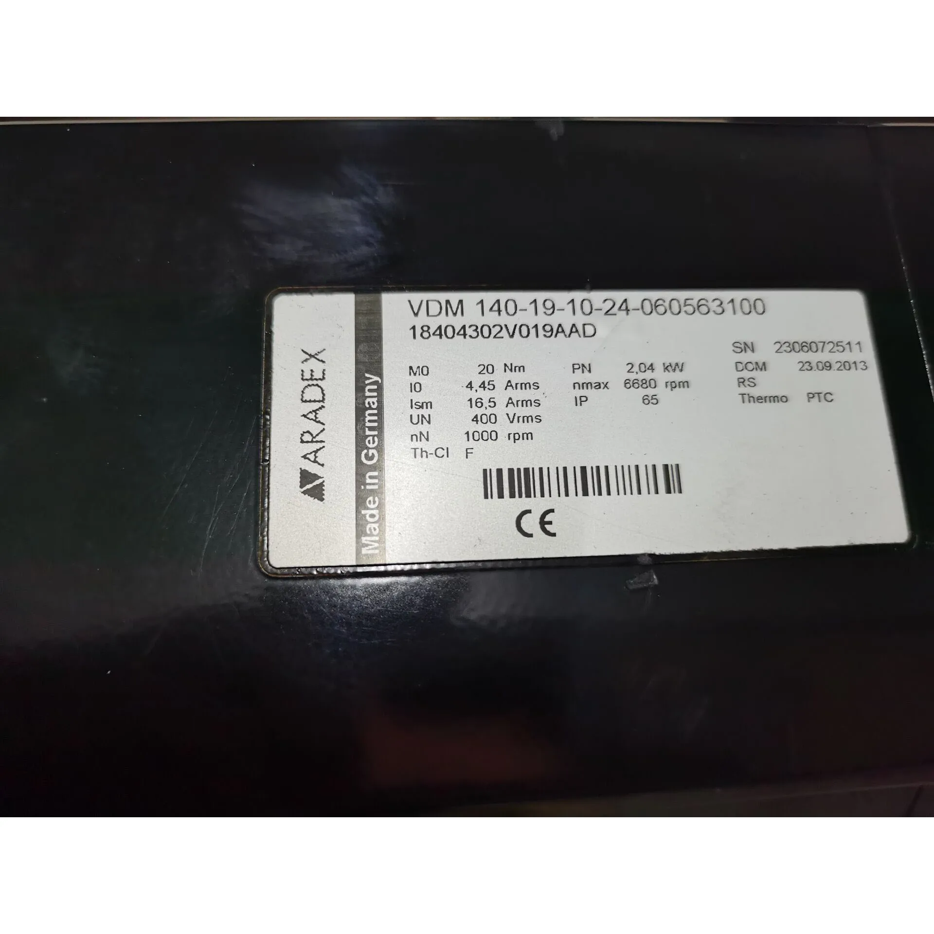 Оригинальный ARADEX VDM140-19-10-24- 060563100   Серводвигатель