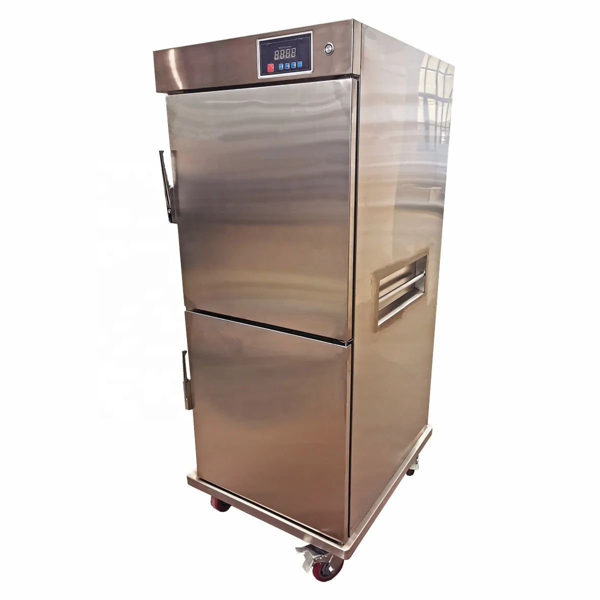 Mobile dining cabinet Vertical milk banquet car Electric food insulation cabinet