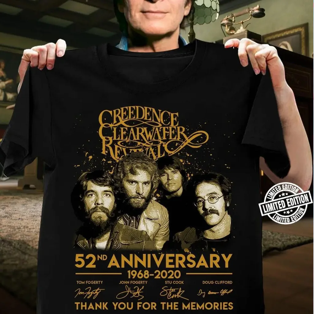 vtg Creedence Clearwater Revival BAND aniversary T shirt S 5Xl TA5048