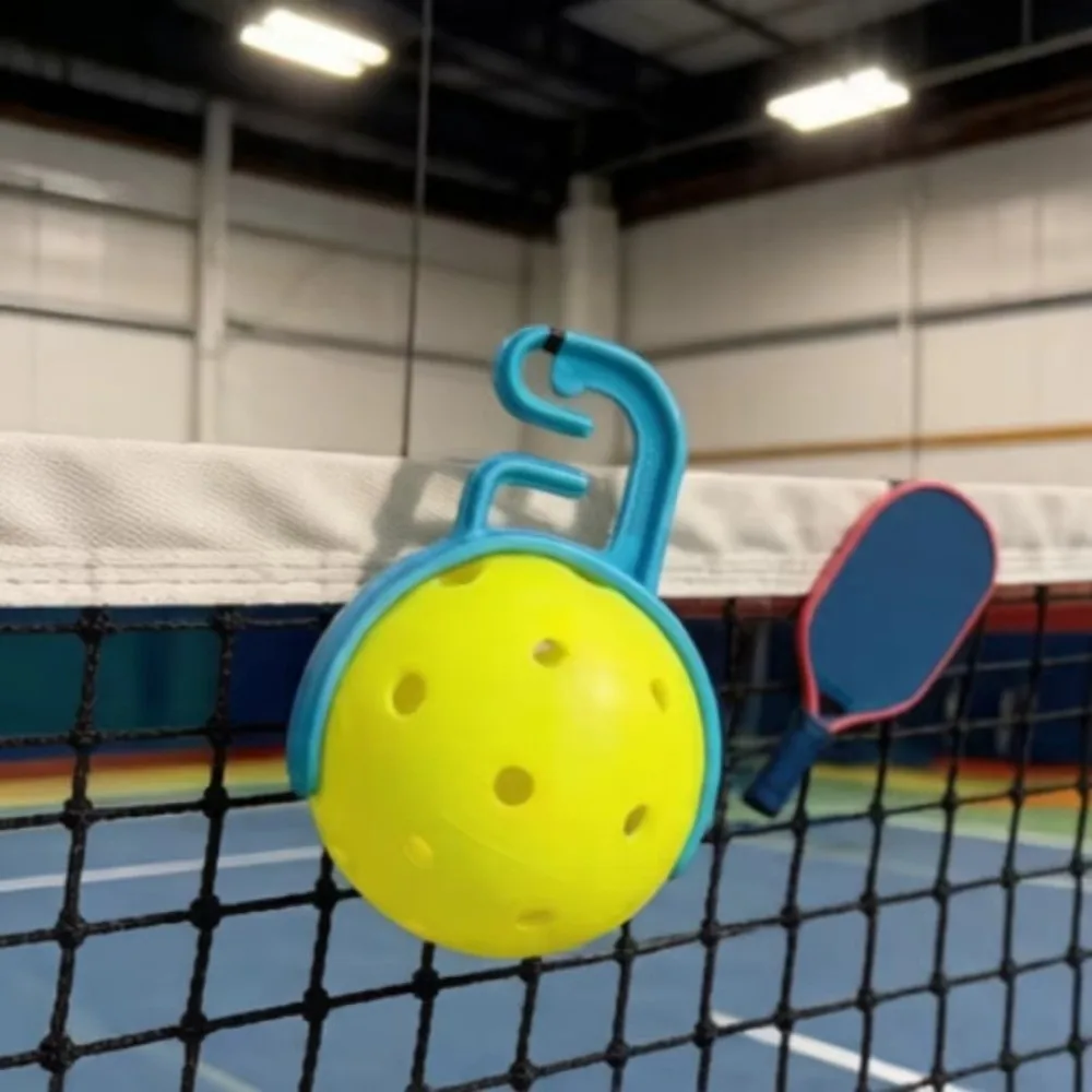 2Pcs Plastic Pickleball Ball Holder Hanging Easy to Install Pickleball Ball Bracket Pickleball Net Clamp Pickleball Accessories