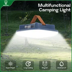15600maH 80W Upgraded Rechargeable LED Camping Strong Light Magnet Zoom Portable Torch Tent Light working maintenance lighting