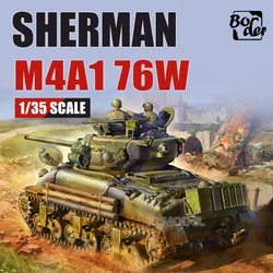 BORDER Plastic Assembled Model Kit BT-046 Sherman M4A1 medium tank  76MM Turret Type 1/35
