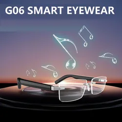 G06 new Smart Glasses Bluetooth Sunglasses Built-in Microphone Speakers Touch & Voice Assistant Compatible Glass for Men Women