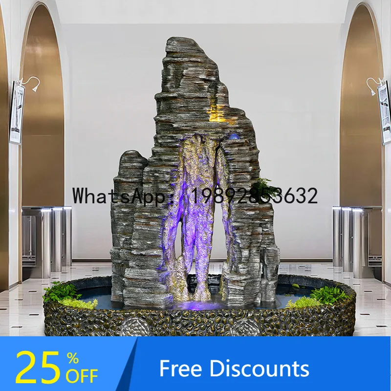 

YFY Double-Sided Rockery Water Fountain Outdoor Fish Pond Landscape Living Room Office Clubhouse Company