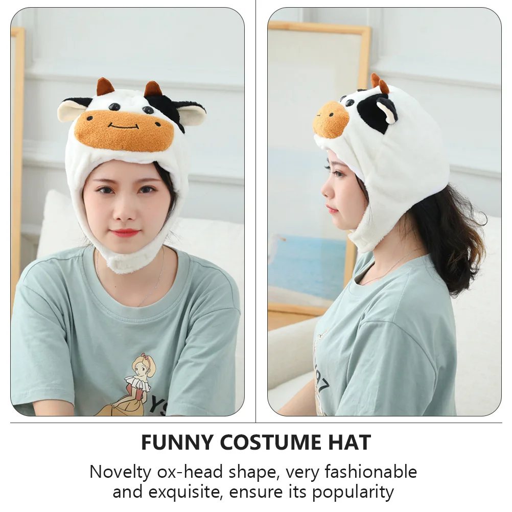 

1Pc Ox- Party Hat Novelty Cozy Comfortable Festival Halloween Christmas Cosplay Costume