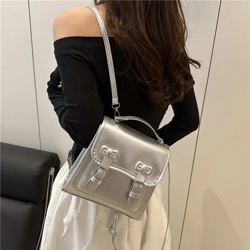 

2025 summer new niche design casual fashionable and trendy small square bag women backpack wholesale price