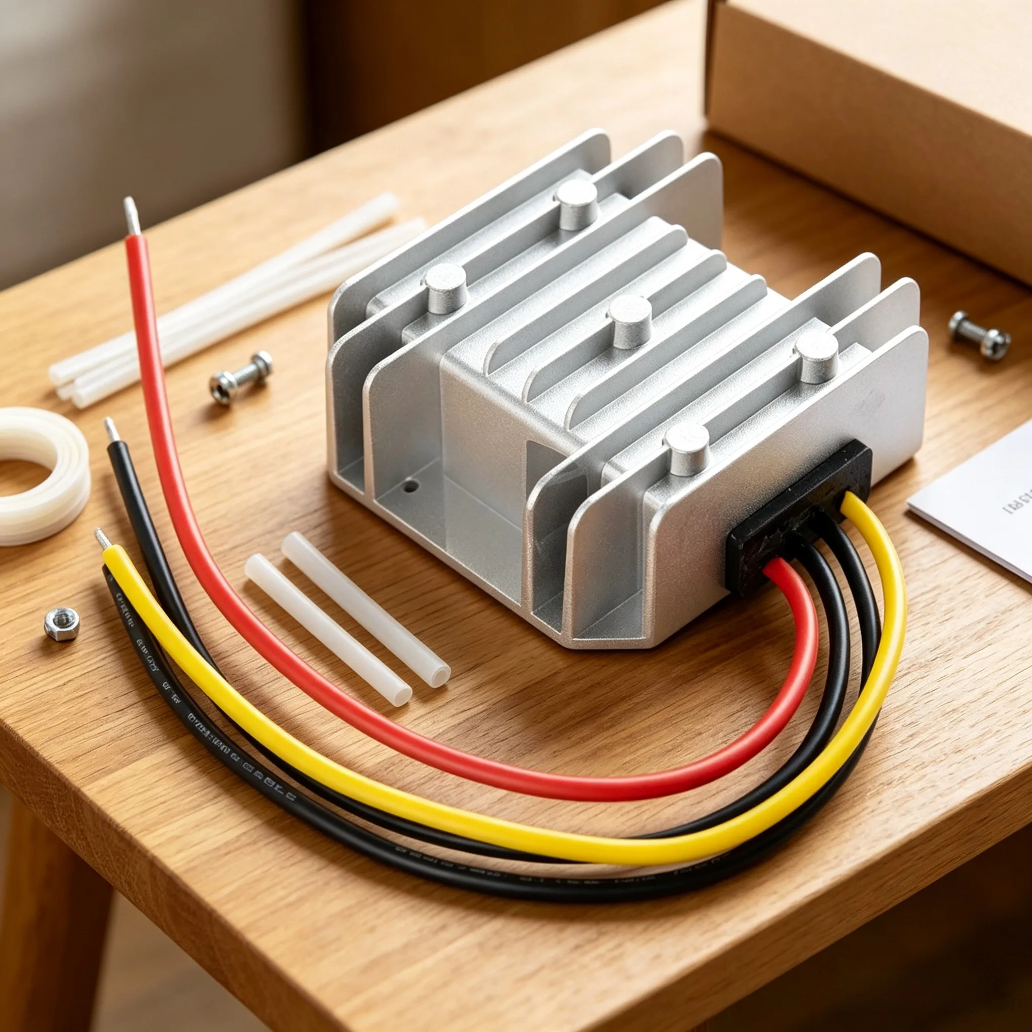 48V to 12V 10A DC DC Converter Module IP68 Protection with Overvoltage Overtemperature Short Circuit Safeguards