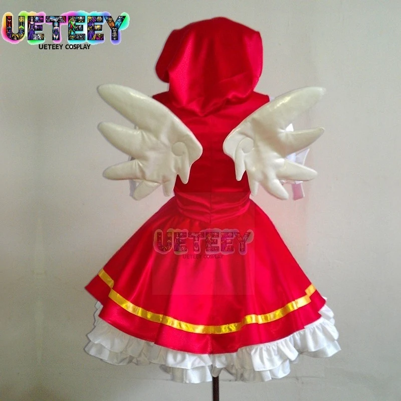 UETEEY COS كاردكابتور ساكورا ساكورا تأثيري حلي الأحمر والأبيض القتالية البدلة هالوين مجموعة حجم مخصص #2